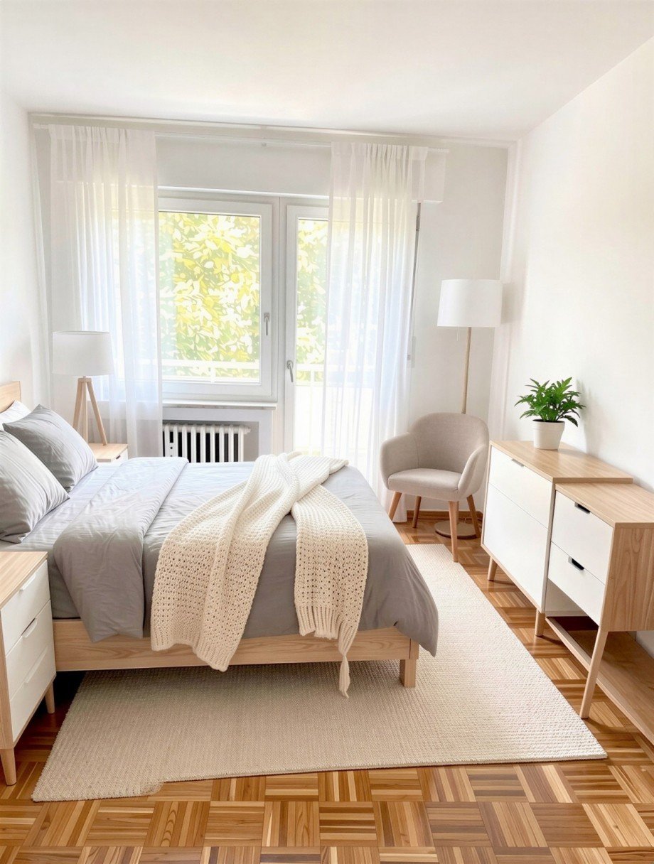 Schlafzimmer - KI generiert Etagenwohnung K�ln