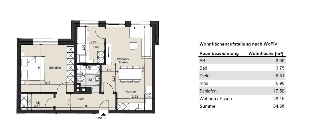WE3 mit Ma�en Erdgeschosswohnung K�ln
