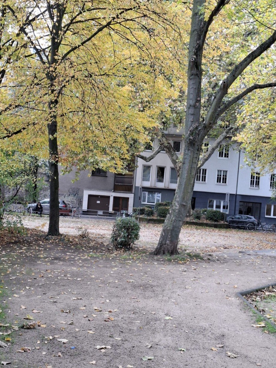 Hausansicht von der Parkseite Erdgeschosswohnung K�ln