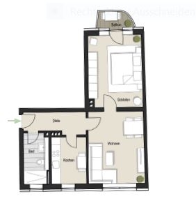 Grundriss WE 9 Etagenwohnung K�ln