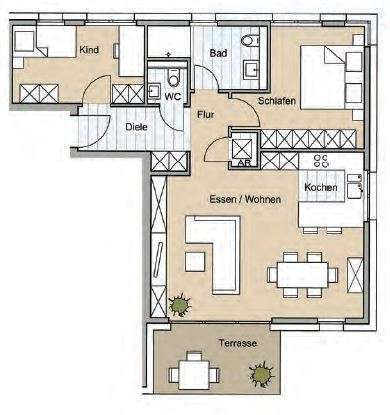 Grundriss EG Erdgeschosswohnung K�ln