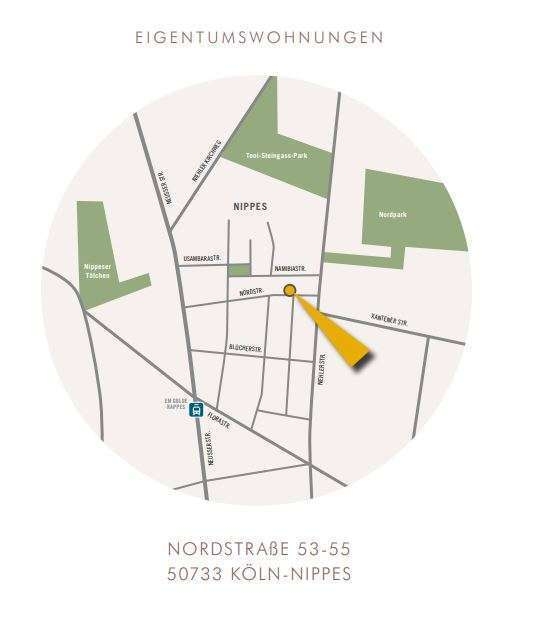 Nippes - Lageplan Dachgeschosswohnung K�ln
