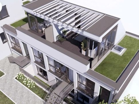 Ansicht Hofgeb�ude Maisonettewohnung K�ln