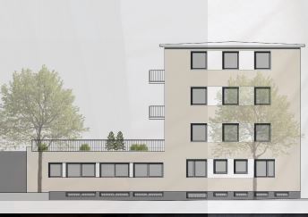 Seitenansicht mit Terrasse Etagenwohnung K�ln