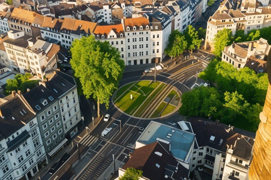 Chlodwigplatz Luftbild - KI Mehrfamilienhaus K�ln