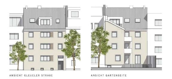 Hausansicht Terrassenwohnung K�ln