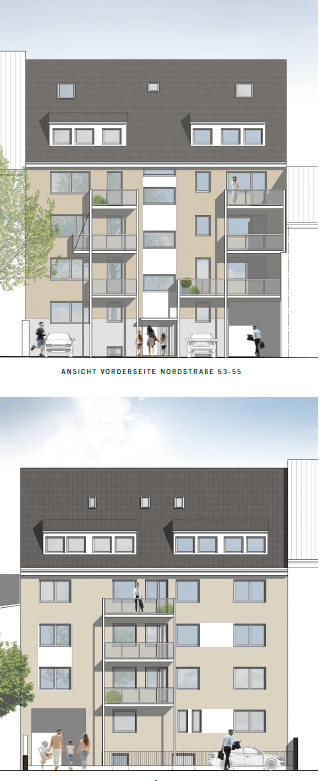 Hausansicht Dachgeschosswohnung K�ln