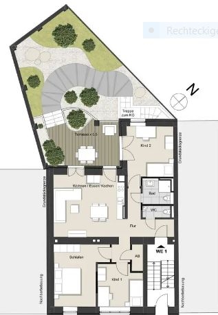 Grundriss Terrassenwohnung K�ln