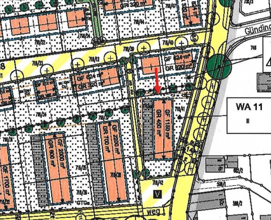 Ausschnitt B-Plan Grundst�ck M�nchen