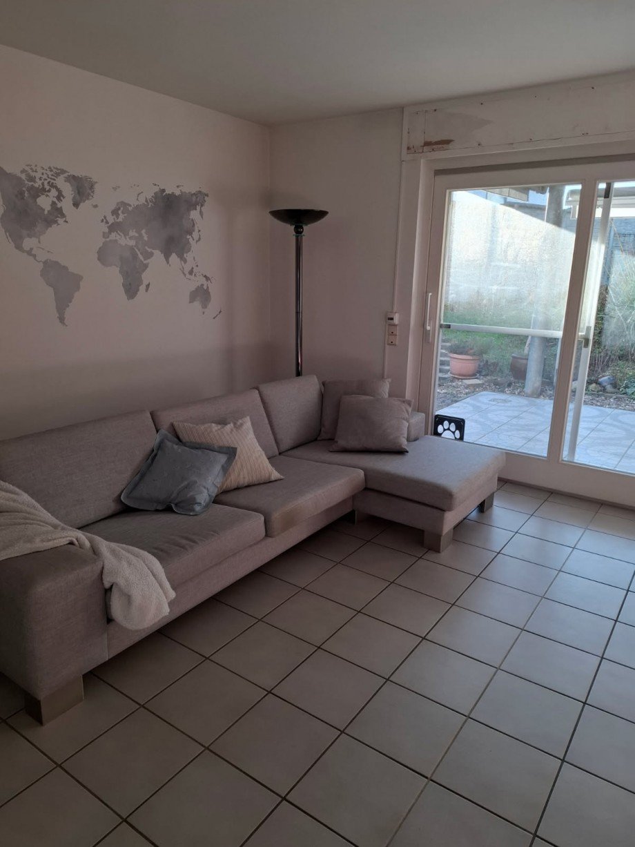 Wohnraum mit Blick zur Terrasse Wohnung Oelinghoven
