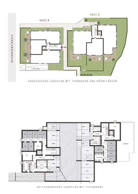 Lageplan Haus A+B mit TG Erdgeschosswohnung Aachen