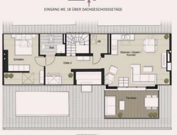 Grundriss Dachgeschosswohnung K�ln