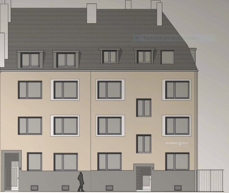 Hausansicht Vorderseite Wohnung K�ln