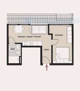 Grundriss Dachgeschosswohnung K�ln