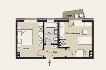 Grundriss WE 2 Etagenwohnung K�ln