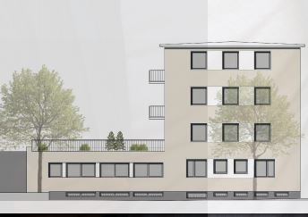 Seitenansicht mit Terrasse Erdgeschosswohnung K�ln