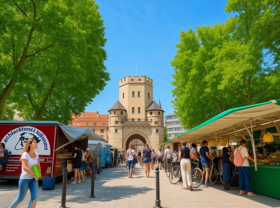 Chlodwigplatz Wochenmarkt - KI Mehrfamilienhaus K�ln